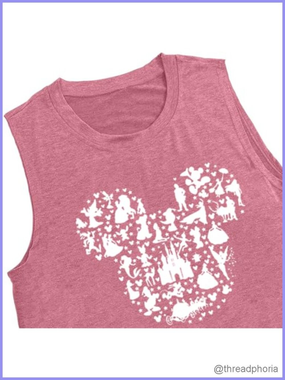 Women Fairy Castle Graphic Tank Top Magic Kingdom Sleeveless Tee Vacation Gift - Picture 3 of 6